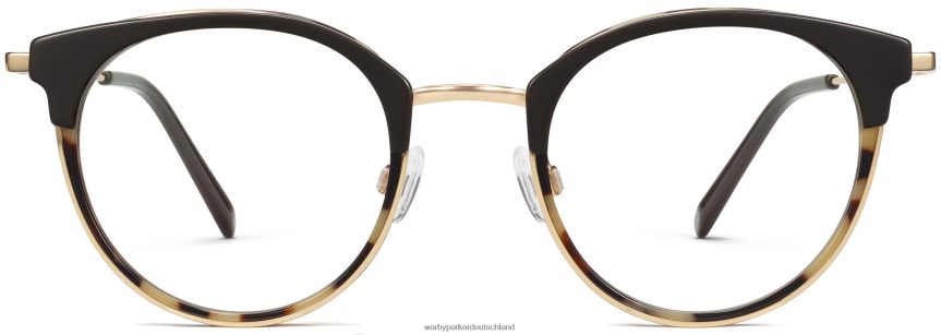 Warby Parker T4FT0T133 Brille geschichtete Marzipan-Schildkröte mit poliertem Gold angelise – Bild 4