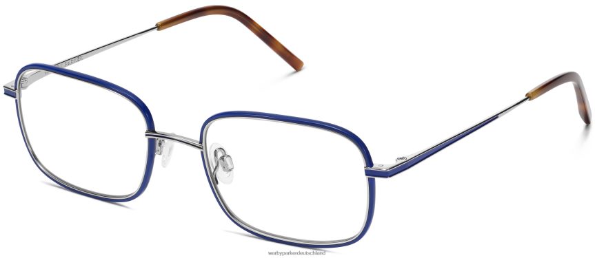 warby_parker_t4ft0t179_brille_stromschnellen_blau_mit_poliertem_silber_talib.jpg Warby Parker T4FT0T179 Brille Stromschnellen blau mit poliertem Silber Talib – Bild 1