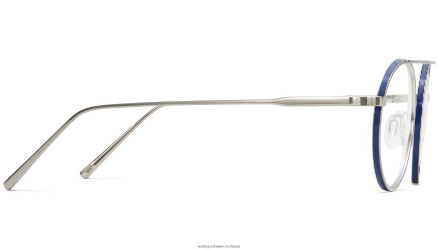 Warby Parker T4FT0T224 Brille poliertes Silber mit Blau Corwin – Bild 5