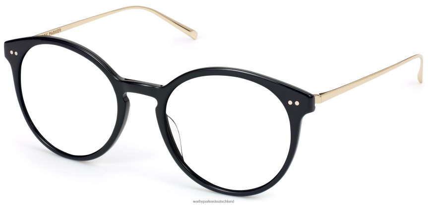 warby_parker_t4ft0t258_brille_tiefschwarz_mit_poliertem_gold_langley.jpg Warby Parker T4FT0T258 Brille tiefschwarz mit poliertem Gold langley – Bild 1