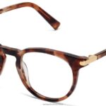 Warby Parker T4FT0T270 Brille Sesamschildkröte mit poliertem Gold Sadie