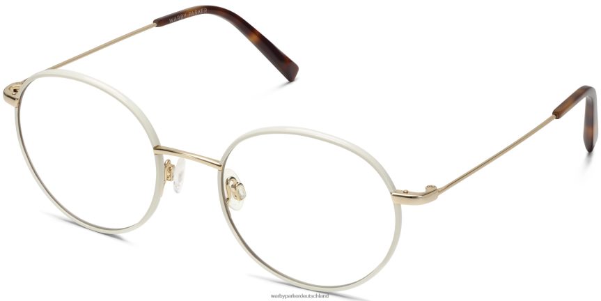 warby_parker_t4ft0t28_brille_weisse_jade_mit_poliertem_gold_duncan.jpg Warby Parker T4FT0T28 Brille weiße Jade mit poliertem Gold Duncan – Bild 1