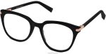 Warby Parker T4FT0T334 Brille Tiefschwarz mit Roségold maeve