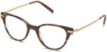 Warby Parker T4FT0T344 Brille Sesamschildkröte mit poliertem Gold Fara