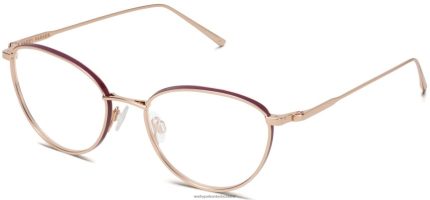 Warby Parker T4FT0T564 Brille Roségold mit Burgunderrot Elise