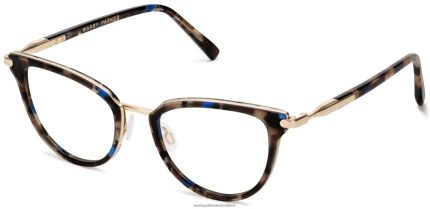 Warby Parker T4FT0T584 Brille Tansanit-Schildkröte mit poliertem Gold toula