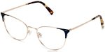 Warby Parker T4FT0T586 Brille Poliertes Gold mit gebürstetem Marineblau ava