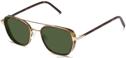 Warby Parker T4FT0T681 Brille Cognac-Schildkröte mit poliertem Gold Earle