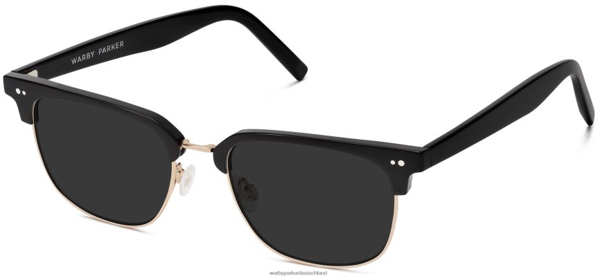warby_parker_t4ft0t683_brille_tiefschwarz_mit_poliertem_gold_baird.jpg Warby Parker T4FT0T683 Brille tiefschwarz mit poliertem Gold Baird – Bild 1