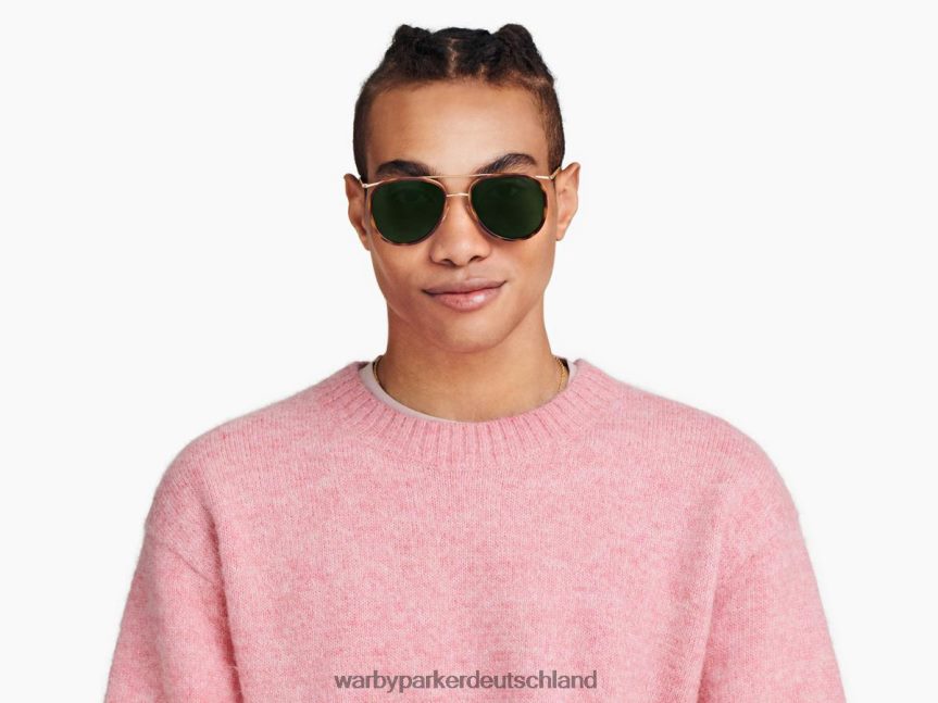 Warby Parker T4FT0T774 Brille Eichenfass mit poliertem Gold Montague – Bild 3