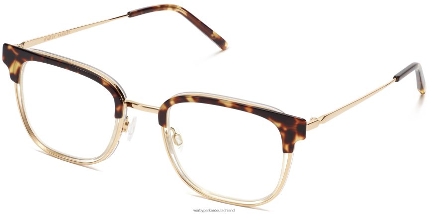 warby_parker_t4ft0t93_brille_geschichtete_haselnussschildkroete_mit_poliertem_gold_tiago.jpg Warby Parker T4FT0T93 Brille geschichtete Haselnussschildkröte mit poliertem Gold Tiago – Bild 1