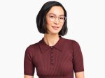 Warby Parker T4FT0T134 Brille geschichteter Pflaumenkristall mit poliertem Gold angelise – Bild 2