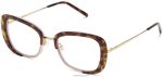 Warby Parker T4FT0T185 Brille geschichtete Taro-Schildkröte mit poliertem Gold Halima
