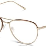 Warby Parker T4FT0T220 Brille poliertes Gold mit Eichenfass sanaa