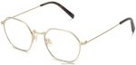 Warby Parker T4FT0T23 Brille poliertes Gold Keiko