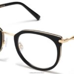 Warby Parker T4FT0T254 Brille tiefschwarz mit poliertem Gold weißer