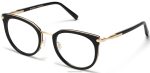 Warby Parker T4FT0T254 Brille tiefschwarz mit poliertem Gold weißer