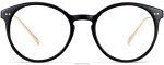 Warby Parker T4FT0T258 Brille tiefschwarz mit poliertem Gold langley – Bild 4