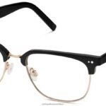 Warby Parker T4FT0T25 Brille tiefschwarz mit poliertem Gold Baird