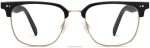 Warby Parker T4FT0T25 Brille tiefschwarz mit poliertem Gold Baird – Bild 4