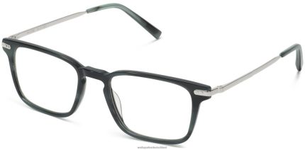 Warby Parker T4FT0T294 Brille Gestreifter Pazifik mit poliertem Silber Raul