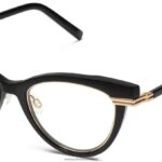 Warby Parker T4FT0T350 Brille tiefschwarz mit poliertem Gold Aurelia