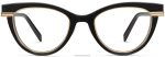 Warby Parker T4FT0T350 Brille tiefschwarz mit poliertem Gold Aurelia – Bild 4