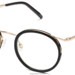 Warby Parker T4FT0T455 Brille tiefschwarz mit poliertem Gold Bergen