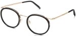 Warby Parker T4FT0T455 Brille tiefschwarz mit poliertem Gold Bergen