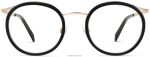 Warby Parker T4FT0T455 Brille tiefschwarz mit poliertem Gold Bergen – Bild 4
