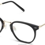 Warby Parker T4FT0T458 Brille tiefschwarz mit poliertem Gold Warte