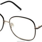 Warby Parker T4FT0T460 Brille tiefschwarz mit poliertem Gold leah