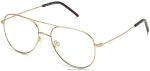 Warby Parker T4FT0T483 Brille poliertes Gold petra