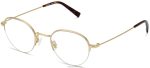 Warby Parker T4FT0T50 Brille poliertes Gold Einmachen