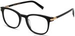 Warby Parker T4FT0T519 Brille tiefschwarz mit poliertem Gold durand