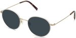Warby Parker T4FT0T697 Brille weiße Jade mit poliertem Gold Duncan