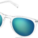 Warby Parker T4FT0T719 Brille Kristall mit elektrisch blauer Blitzlinse haskell