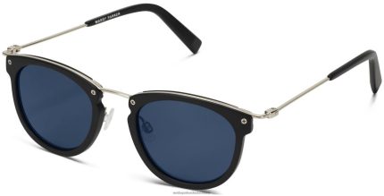 Warby Parker T4FT0T742 Brille Tiefschwarz matt mit poliertem Silber moriarty